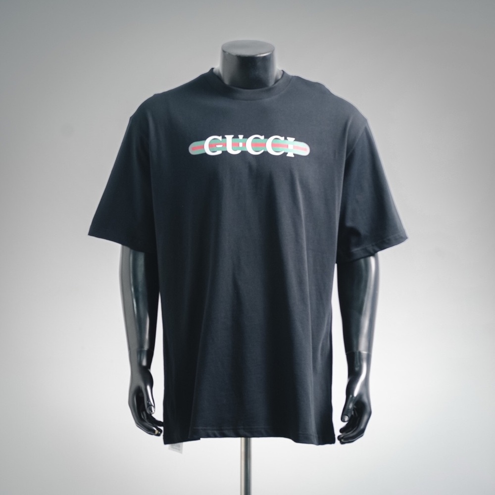 Gucci Classic Logo Web Stripe T-Shirt